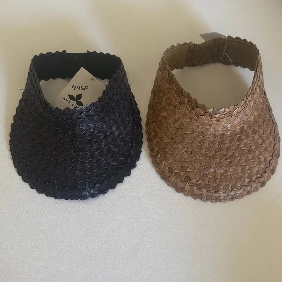 Ave lumi straw sun visor woven beach hat - Picture 2 of 7